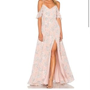 Lovers & Friends Taylor Floral Pink Maxi Gown